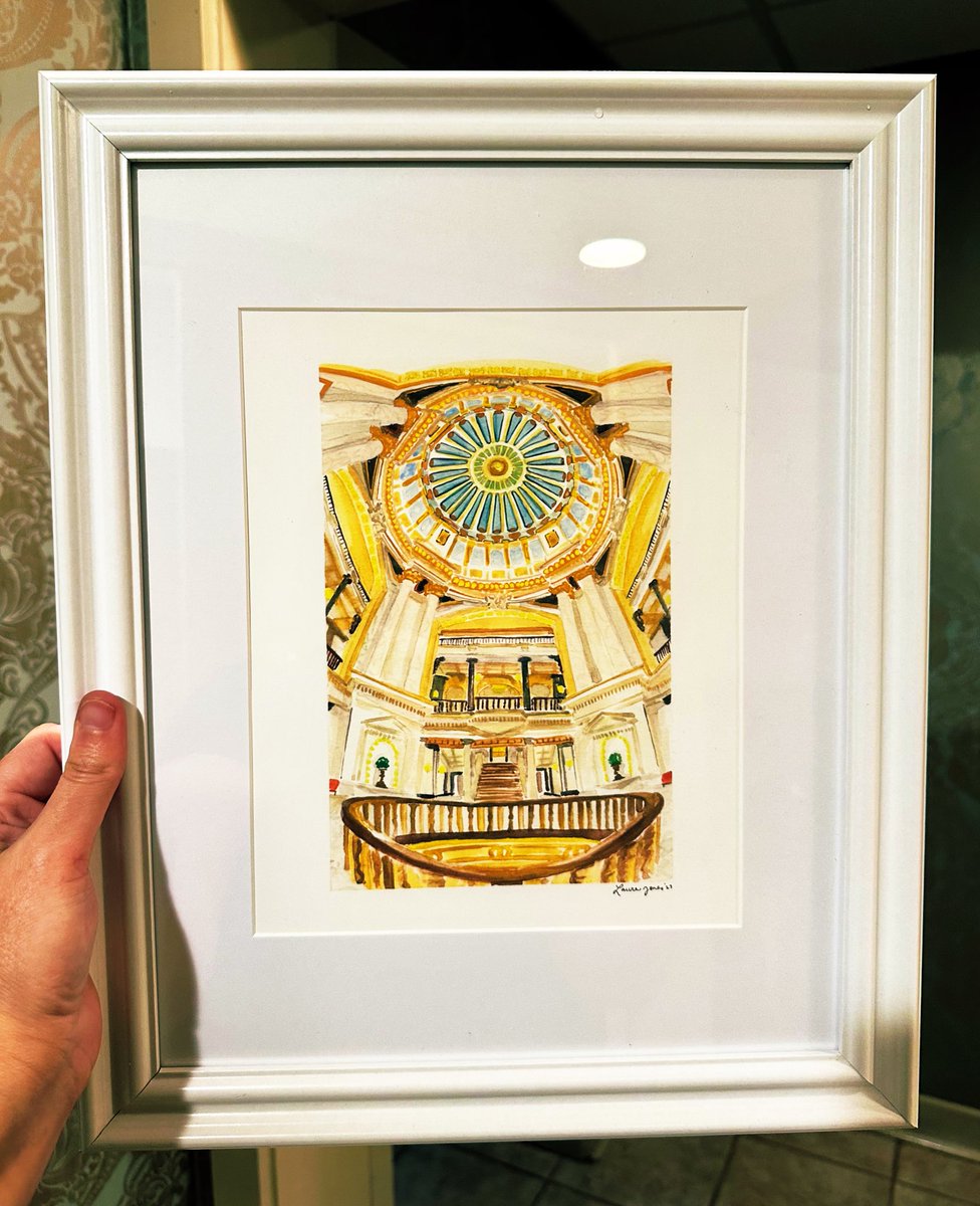 FS_Strategies's tweet photo. .@rstapes moderated today’s @JonesCountyEDA Eggs & Issues legislative breakfast with Reps. Omeria Scott & Donnie Scoggin and Senator Juan Barnett. We are loving this gift - a watercolor of the Capitol Rotunda! #freestateofjones https://t.co/ZLYDNPboHM