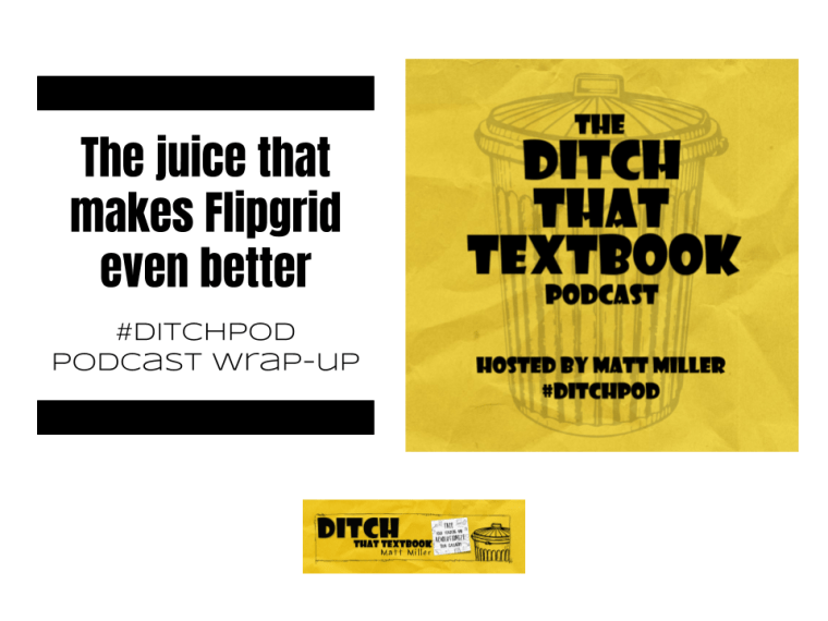 DitchThatTxtbk's tweet photo. The juice that makes Flipgrid even better (#DitchPod wrap-up)
https://t.co/Zez8Y5vl93 https://t.co/36WLww5L52