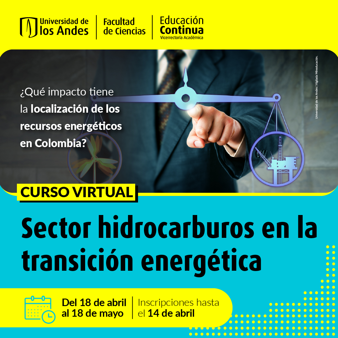 Con este curso aprenderás sobre hidrocarburos y podrás dimensionar su influencia en la economía nacional y la seguridad energética, partiendo de conocimientos de las geociencias. Esta es tu oportunidad. Haz parte en: bit.ly/3PJCOni  <a href="/CienciasUAndes/">CienciasUniandes</a>