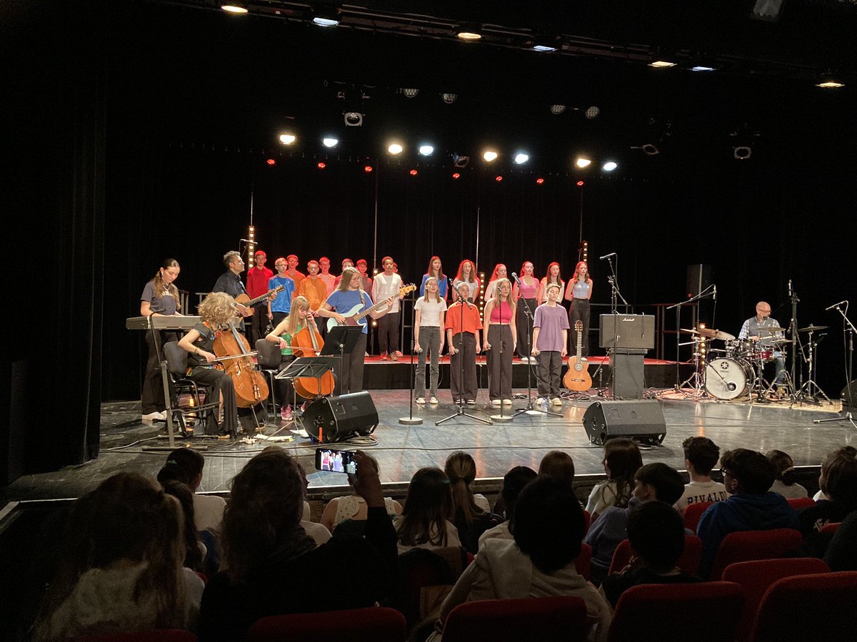 Un grand projet mêlant Éducation musicale et Espagnol avec des musiciens professionnels : un spectacle réussi 👏à tous