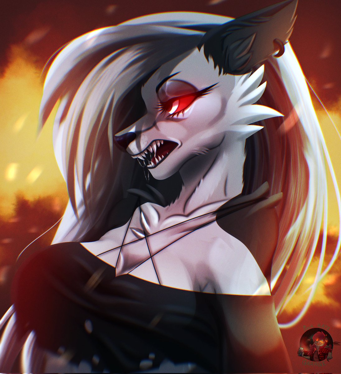 PunkratzG's tweet photo. I think this took.. 5 hours??? 

I'm. Actually kinda proud! 
Lineless is not my strong suit-
#HelluvaBoss #HelluvaBossLoona #helluvabossfanart #fanart https://t.co/FvL6eW3jS2