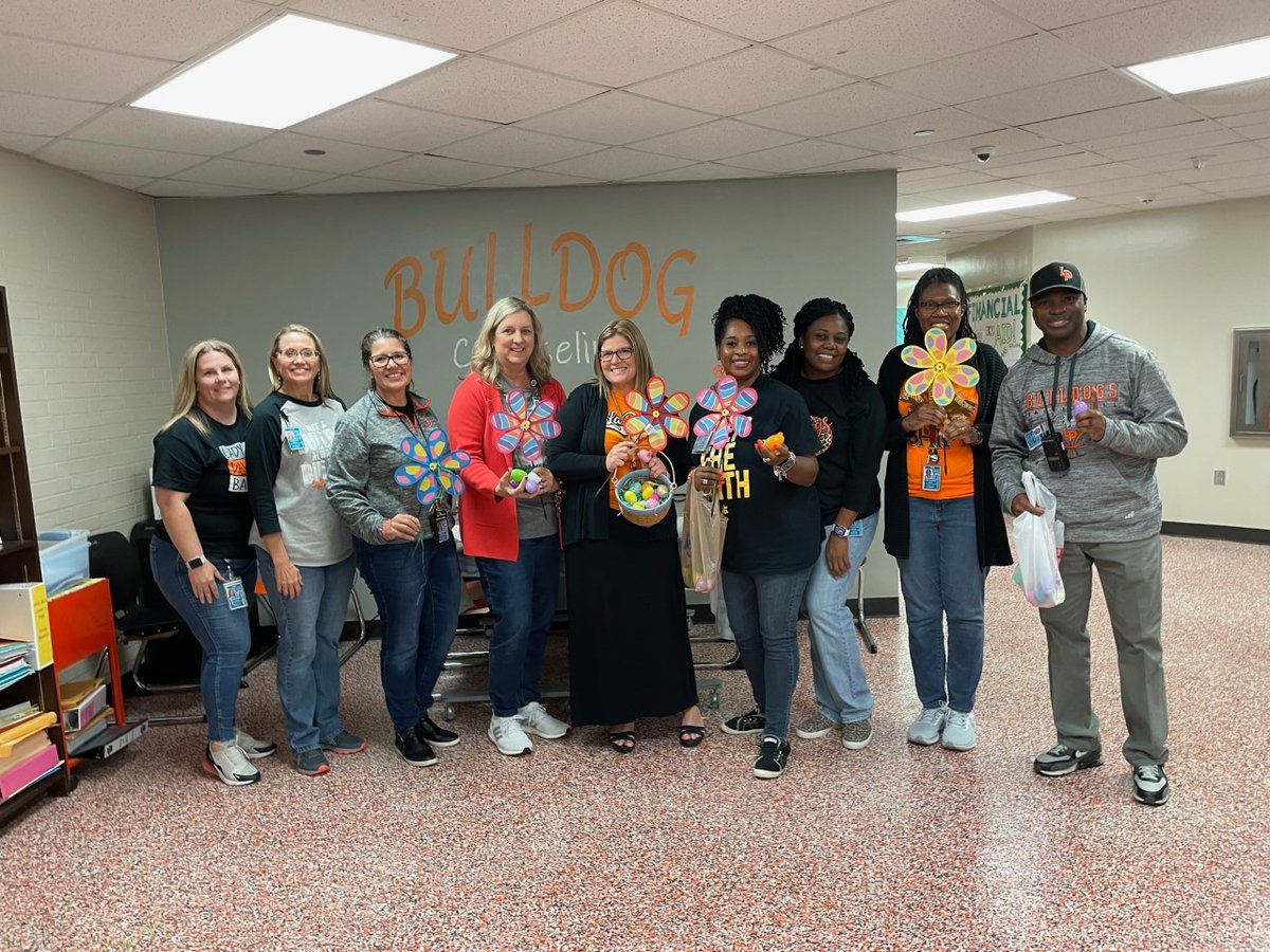 lpisd's tweet photo. How cool is it when the @LaPorteTXHS counselors hold an Easter egg hunt for the assistant/associate principals to celebrate National Assistant Principals Week?!?! Our culture is just another reason that people choose to work here. #ChooseLP #APWeek23 https://t.co/wAranwCM4p