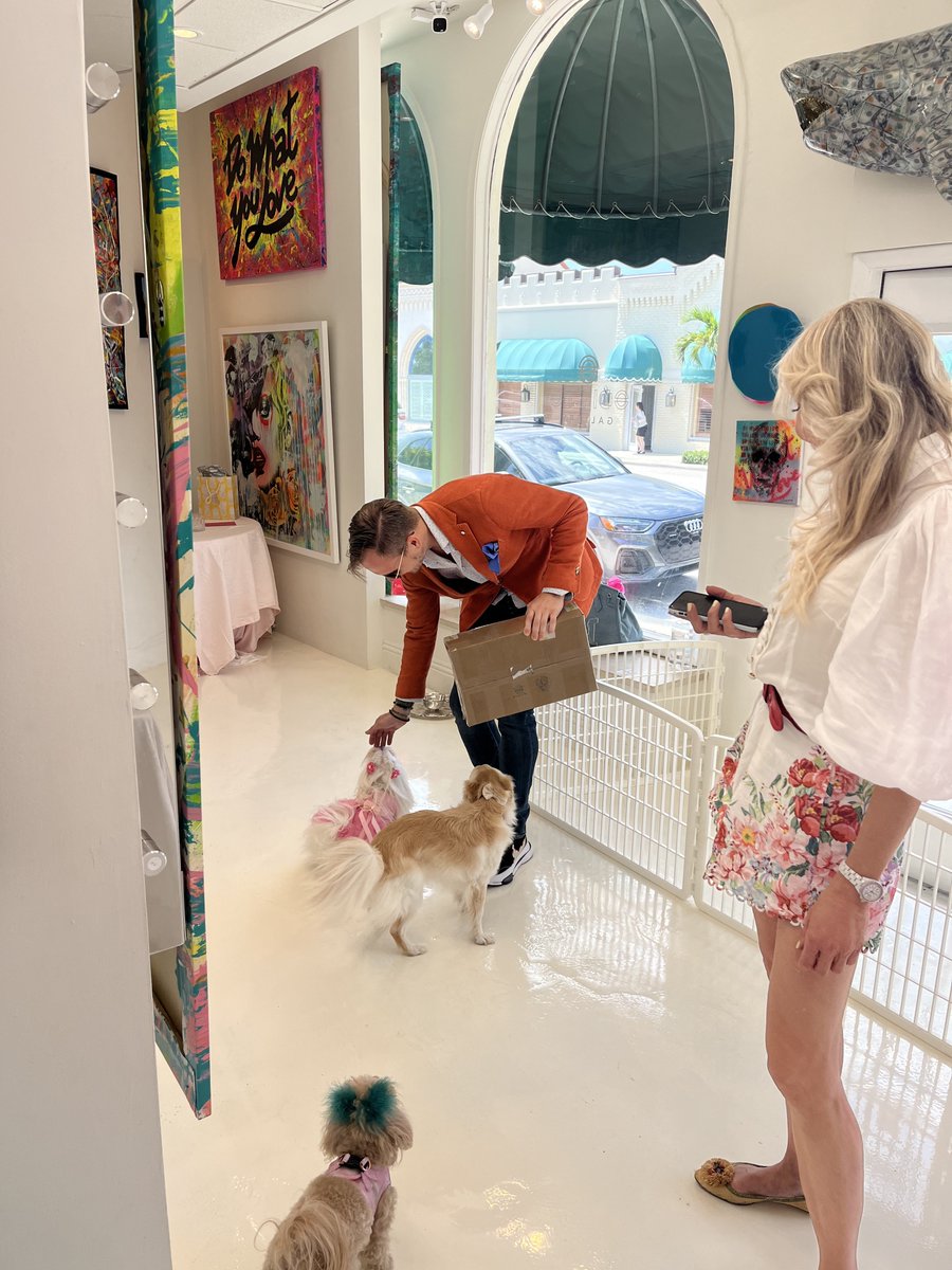 Gm!! 💕☀️

🐶 Pets are always welcomed at our <a href="/Oditto_io/">Oditto.io</a> Gallery ❤️☺️

#fineart #artgallery #palmbeach #art #nft #web3community #metaverse