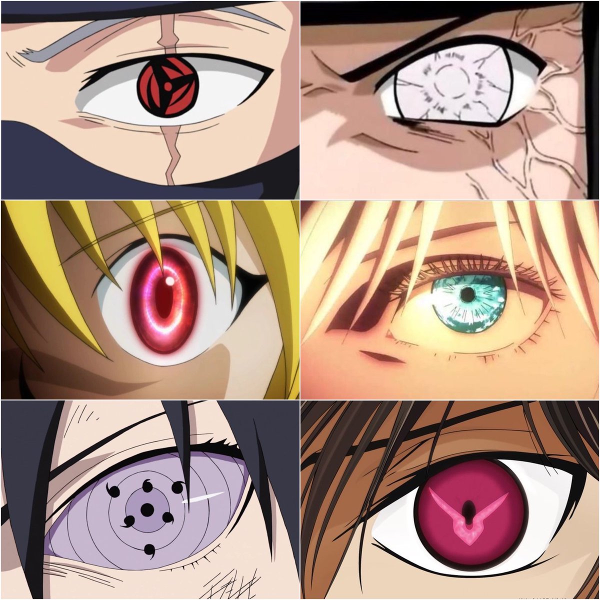 Different eyes on each anime characters power  Saiko Amino