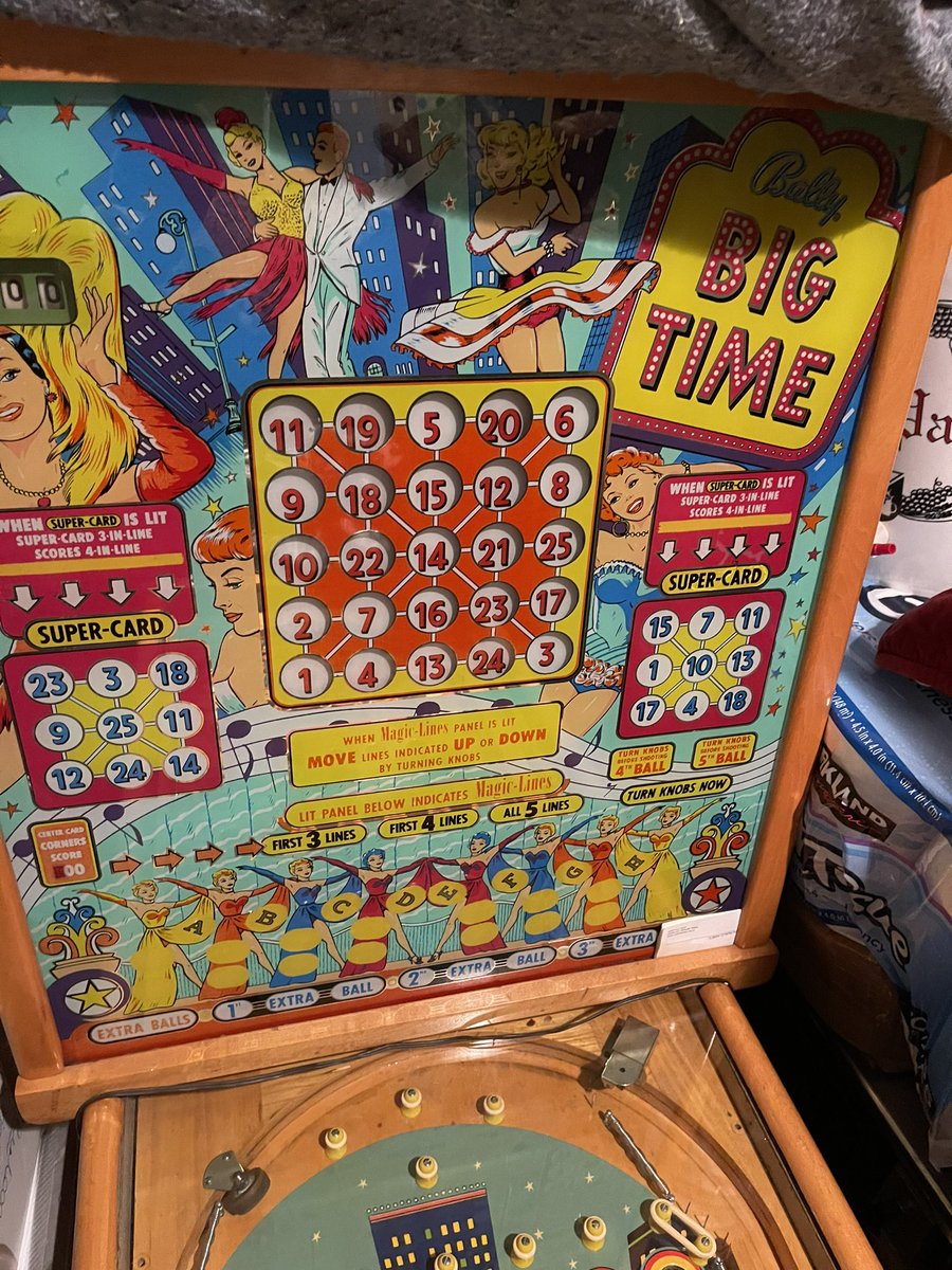 SilverBallerWiz's tweet image. Another treasure from history I own and love!! BIG TIME! 

Nearly mint from 1954! Almost new old stock! 🤪

Obviously I can’t ever get enough!! From the old to the new!! 
An original gambling machine I show to you!!

#PinballWorld #PinWiz #Pinball #PinLife @SilverBallerWiz