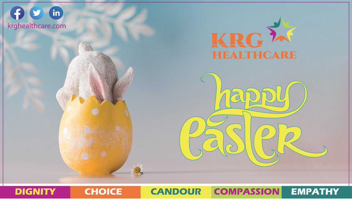Wishing you all a very Happy Easter. 

“The great gift of Easter is Hope’ - Basil Hume

#easter2023 #krghealthcare #socialcare #hope #livingourvalues #MissionOutstanding