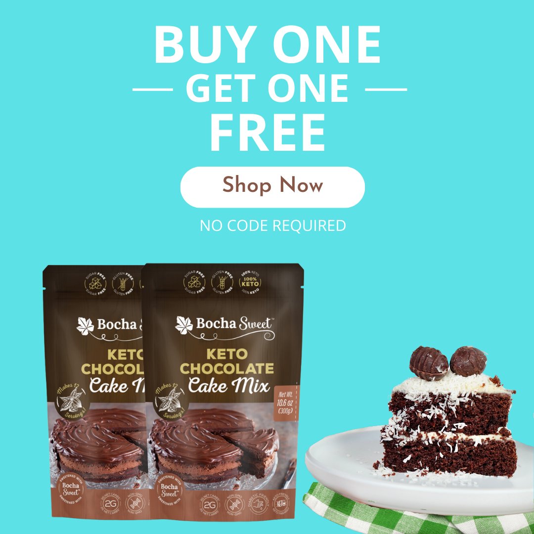 Indulge in your chocolate cravings guilt-free with our BOGO sale on Keto Chocolate Cake Mix! 🎂🍫Don't wait, claim your offer today! 🛍️💻
>>> bochasweet.com/product/keto-c… #ketocake #chocolate #cakerecipes #sugarfree