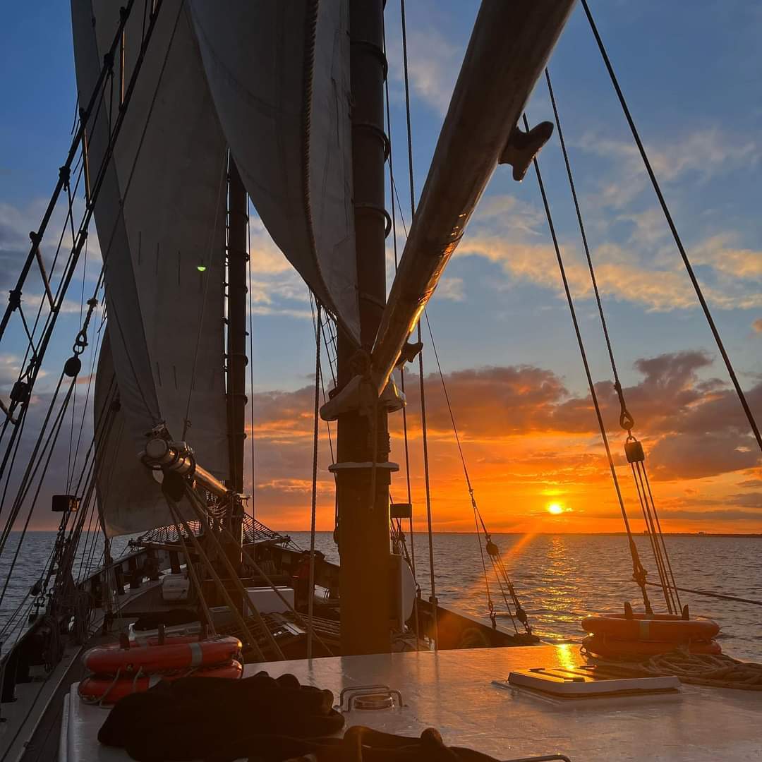 CirdanTrust's tweet photo. A beautiful sunset this evening but that didn't stop Queen Galadriel's group from keeping a good lookout!!!
#voyageofdiscovery #uksailing #uksailtraining #lookout #sunsetatsea #teamwork #learningoutoftheclassroom #queengaladriel #woodenboat #gaffrigged https://t.co/uVoIU1s6Ra