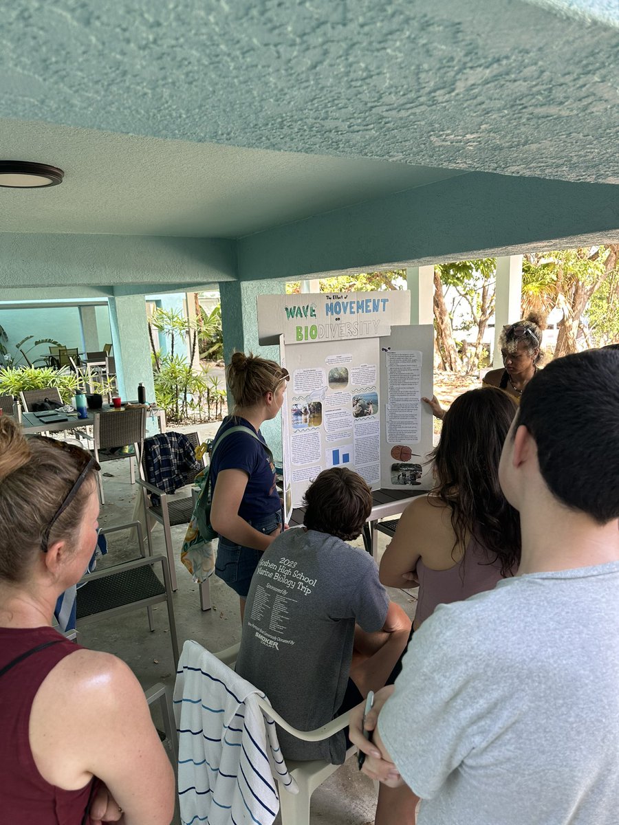 Marine Bio culminates in a Field Study which includes data collection on site, writing a paper, and using a presentation board to convey findings. #GHSMarineBio2023