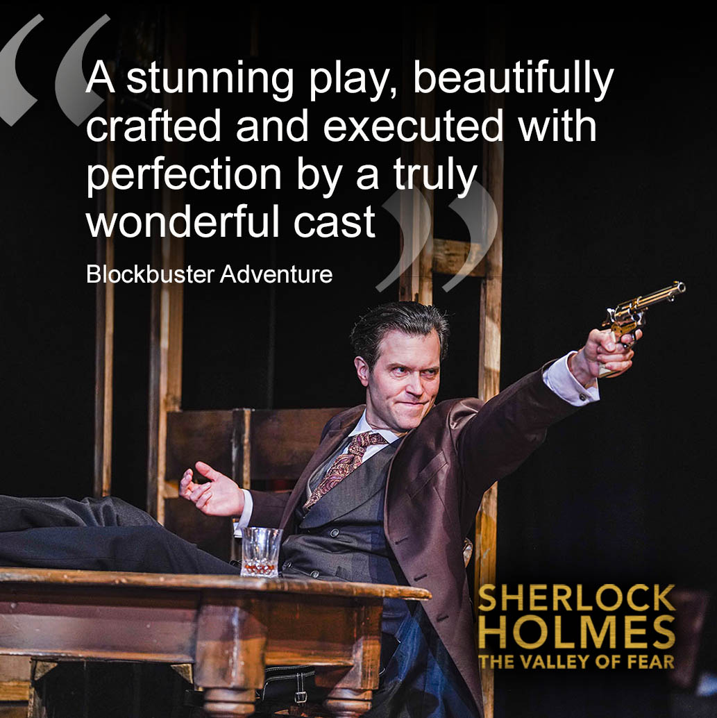 Blackeyedtheatr's tweet photo. There are just three more chances to catch the great detective at @TheatreWindsor! Crammed full of adventure, mystery and of course one or two rather brilliant deductions, SHERLOCK HOLMES: THE VALLEY OF FEAR has performances until Saturday! Book now:
https://t.co/AG7mXRCjK6 https://t.co/Vs3Qnq4QP3