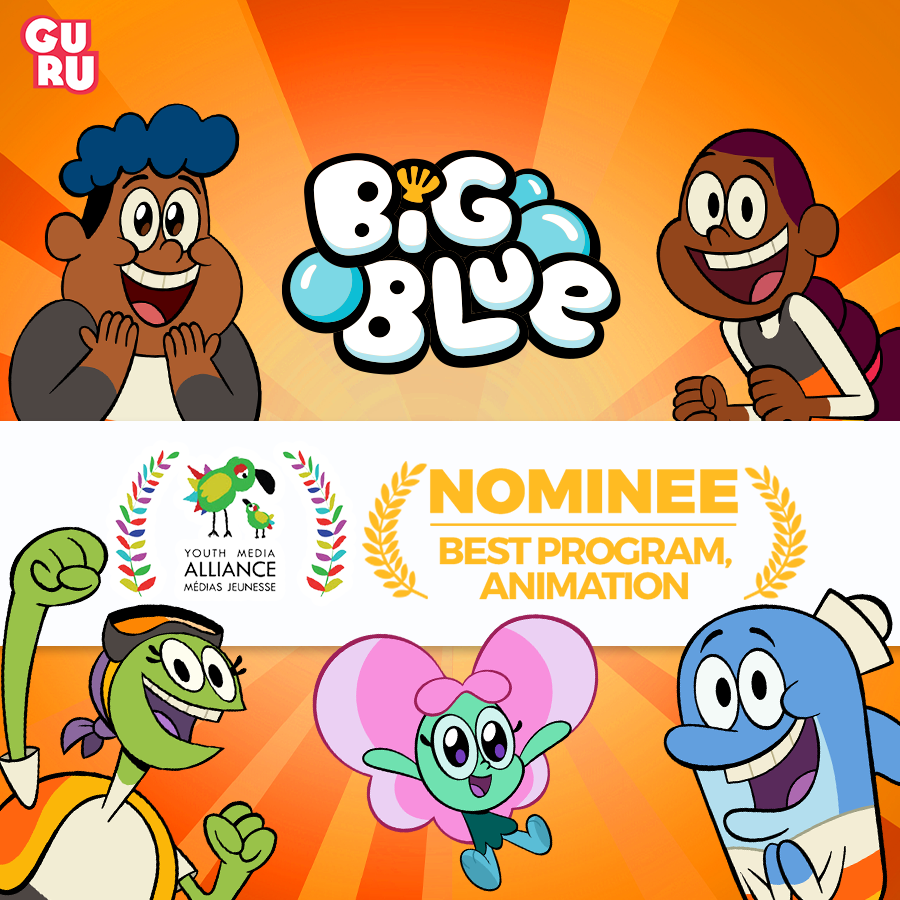 Hot on the heels of 2 Canadian Screen Award nominations, we have officially been nominated for a @YMAMJ Award of Excellence for Best Animated Program! 🏆 A huge congratulations to the talented team at @gurustudio who brought Big Blue to life and to all our amazing partners! 🎉