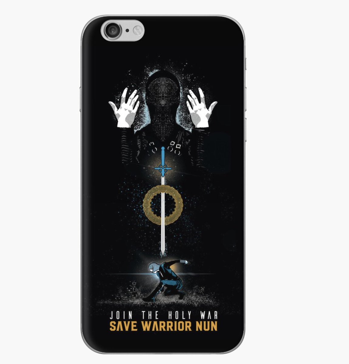 HiredHandStudio's tweet photo. Did I just spend hours carefully aligning everything in this drawing to make myself the perfect phone case, only to create yet another article of clothing where it looks like you’re being groped by a nun? Of course I did. 

https://t.co/hR2FnbFO2o

#SaveWarriorNun #WarriorNun https://t.co/jSAu0LO5uR
