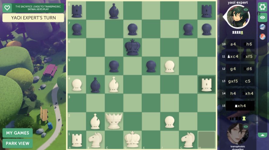 ㅤ
shu and michael are playing chess while naru and i are watching! they're both real bad~
ㅤ