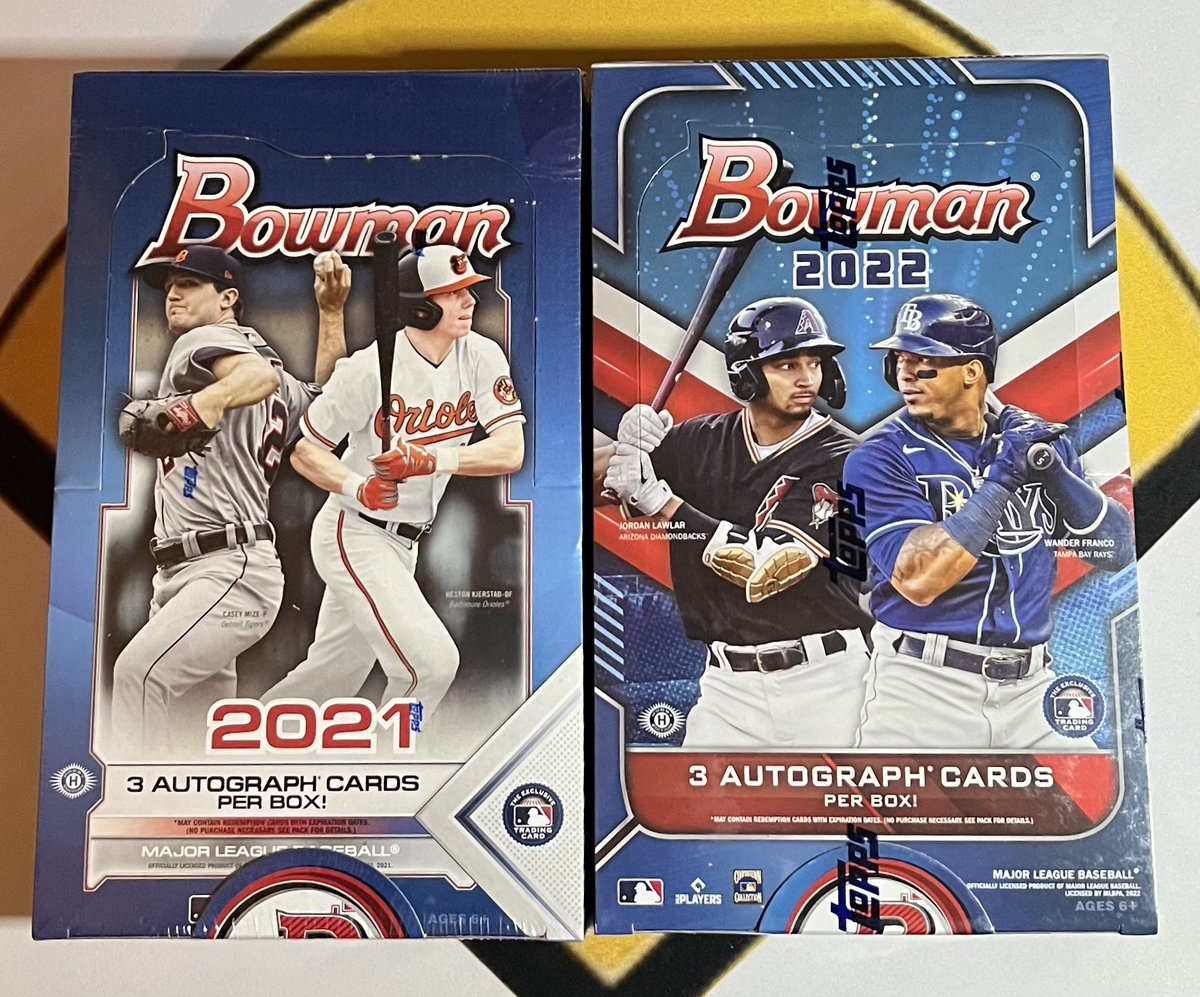 bNeBREAKS1's tweet photo. NEW BREAK!!

2021/22 Bowman Jumbo PYT + RT

$60-$90/Spot = 2 Teams = PC + RT

Breaks this weekend!!
15 SPOTS TOTAL!

Top 3 teams are frozen for randomizer!

6 AUTOS!

Claim Below 👇 
@sports_sell https://t.co/JOx7c4KNWg