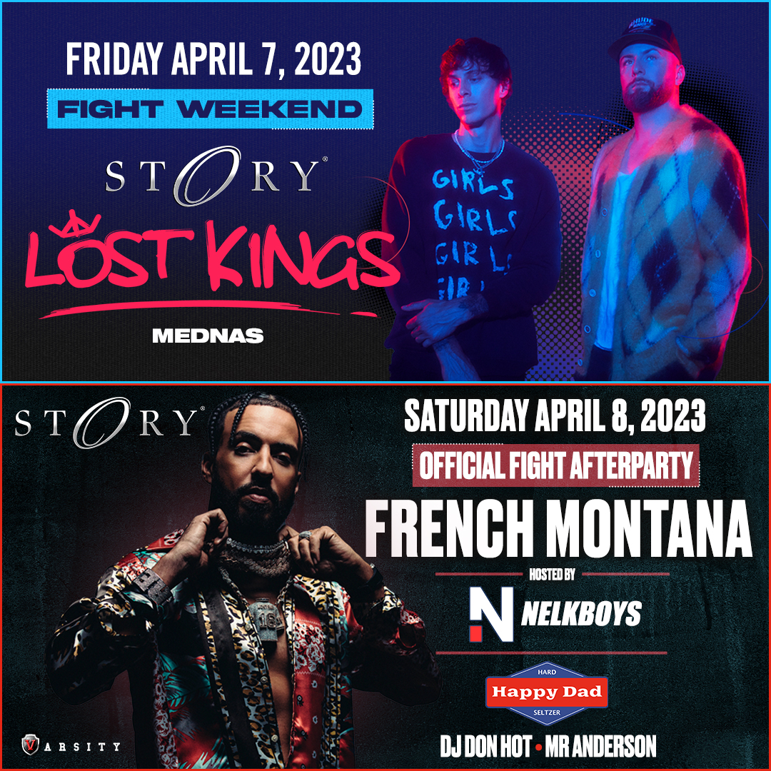 A weekend you don't want to miss🔥 @wearelostkings TOMORROW, FRIDAY April 7th & @FrencHMonTanA SATURDAY, April 8th! 🎟STORYmiami.com