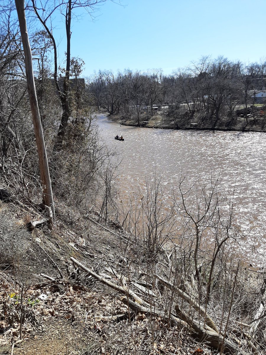 vnksmith's tweet photo. Not exactly white water, but the river is high & moving fast #canoe #creditriverontario #cvc_ca #highwaters #fastwaters #watchingfromtheshore https://t.co/Dx1nSPyFbV