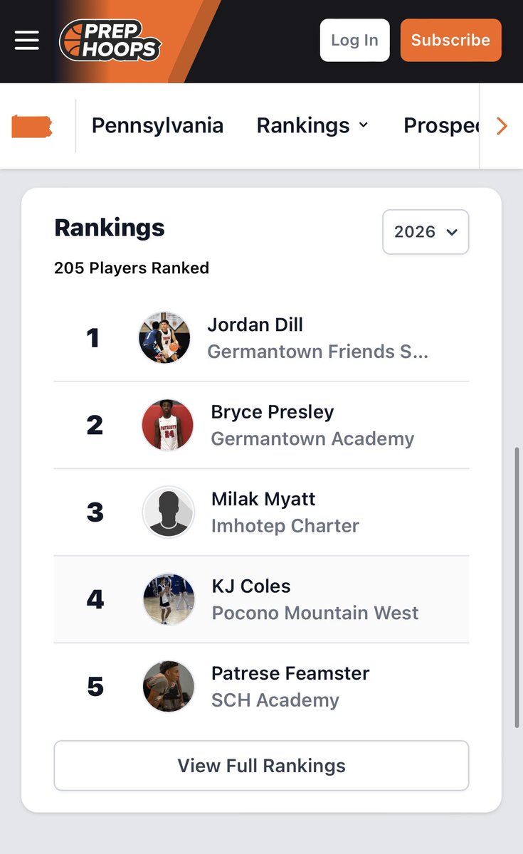 JordanDill_'s tweet photo. Blessed to be ranked the #1 Freshman in the state of Pennsylvania. More work to be done! @PrepHoops @PrepHoopsPA @bweliteaau @GFSboysbball @FSL_Athletics https://t.co/O5xHcRwhKy