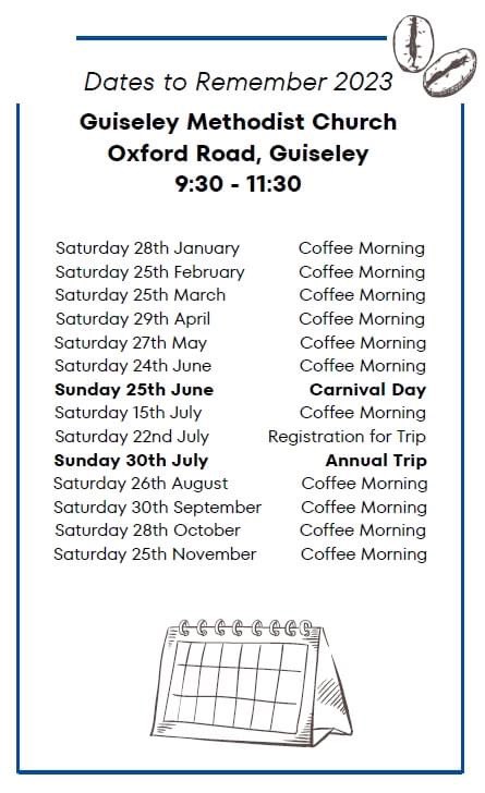 Dates for your diary ☕️🍪