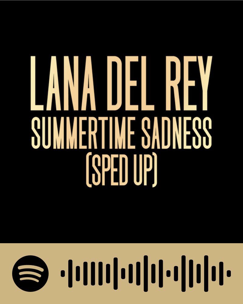 delreychart's tweet photo. “Summertime Sadness (Sped Up)” (24.831.054) has now surpassed “Dark But Just a Game” (24.808.311) becoming the 108th most streamed song of her entire discography on Spotify. https://t.co/yxCooL8dDX