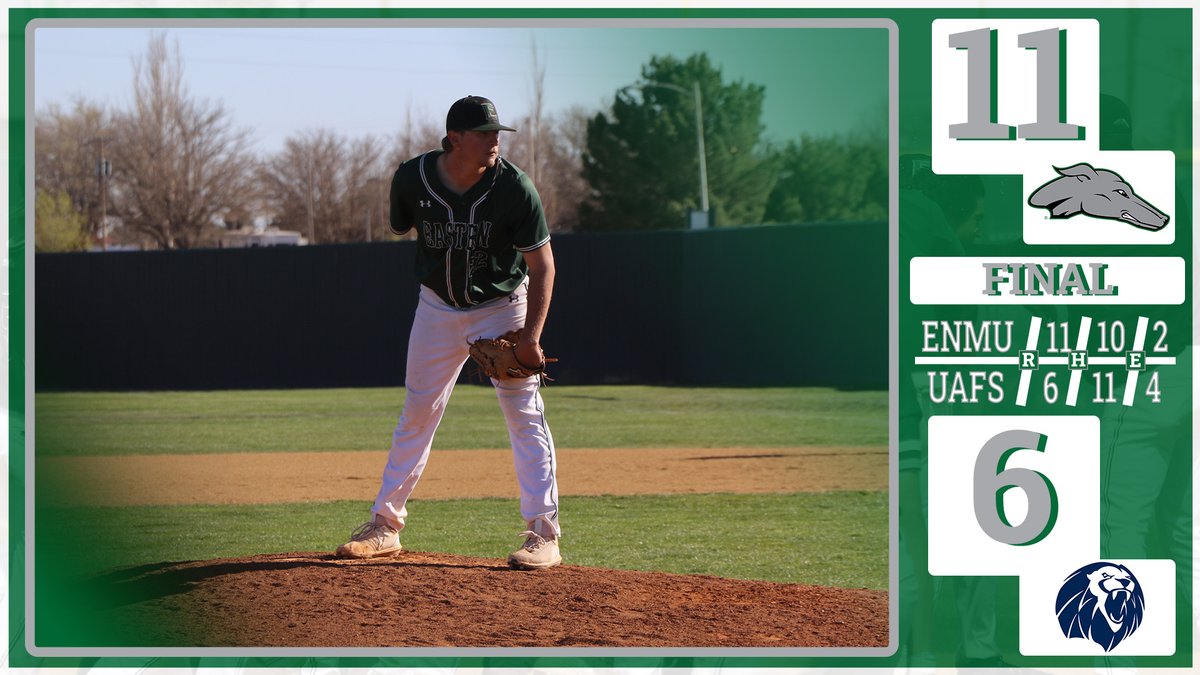 ENMUBaseball's tweet photo. GREYHOUNDS WIN!!!

ENMU takes the series opener against the Lions. Jonatan Clough and Rutger Poiry combined for 8 RBIs, while William McBride earned his second save in as many games. Back at Crowder Field tomorrow for the doubleheader.

#ENMU #ALLIN https://t.co/hSP2pFlNV9