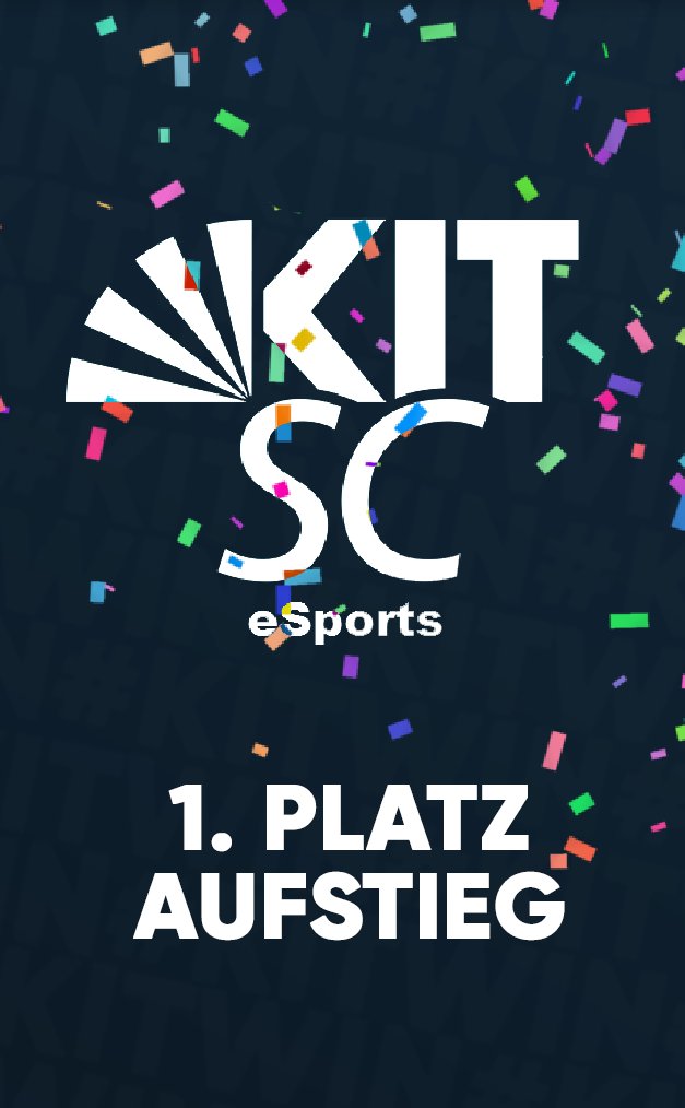 Div 3, Stage 2 <a href="/projectvgg/">PROJECT V</a>

Wir beenden diese Stage auf dem 1. Platz 🥇 und steigen damit in die 2. Liga auf! 🥳

Fettes Shoutout an unsere 🧠 hinter dem Team:
Coach: @KPr0d1gy &amp; Analyst: <a href="/Zyon900/">Zykes</a> 
Neben den Spielern seid ihr der Hauptgrund für diesen Erfolg. 

#KITONTOP 💙