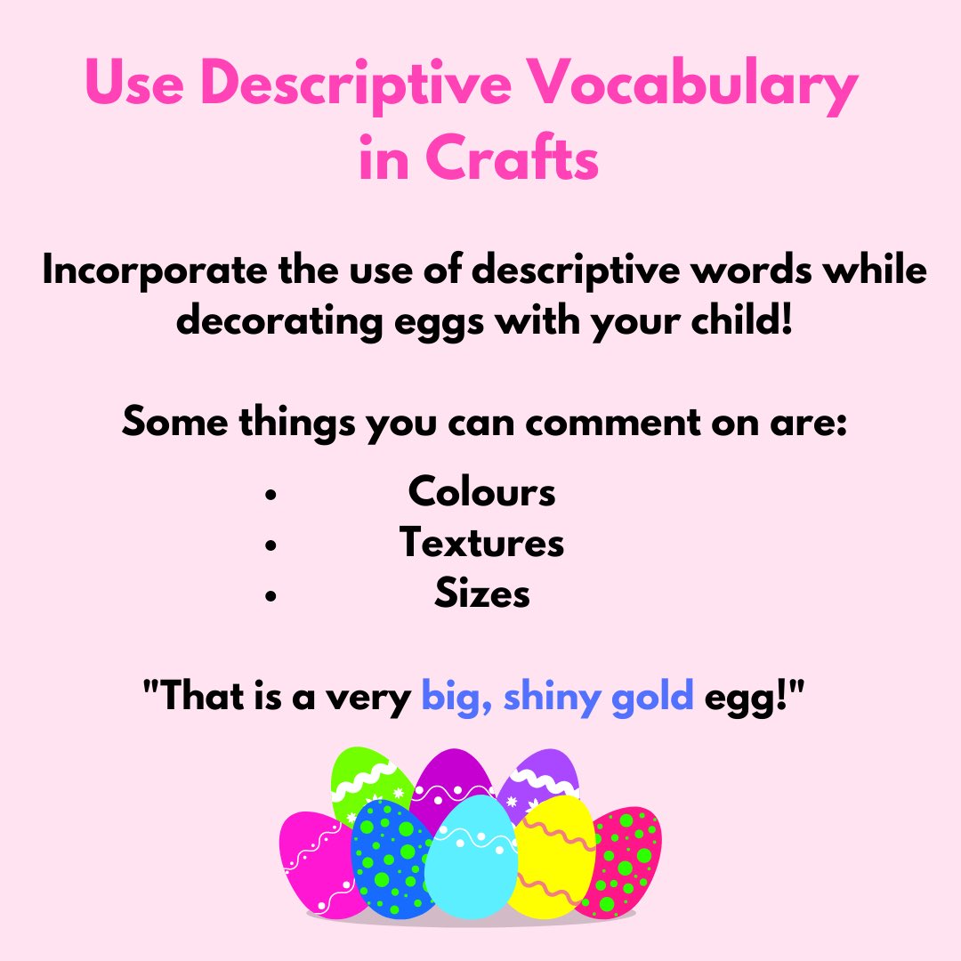 TDSB_SLP's tweet photo. We hope everyone has a wonderful long weekend!โ๏ธ๐ฐ๐ฃ
Swipe to see some fun activities you can try with your child to support their language development.
#LanguageActivities #TDSBSLP #SLP https://t.co/Wefx9BOQih