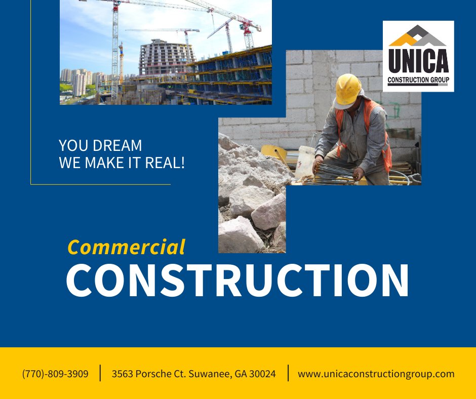 unicaconstgroup's tweet photo. Looking to build your dream commercial space?
Contact us today!
#commercialconstruction #constructioncompany #buildingspaces #constructionindustry #constructionservices #constructionproject #quality #craftsmanship #USAbased #dreamproject #calltoaction #UnicaConstructionGroup #USA https://t.co/nWbVxpshBW