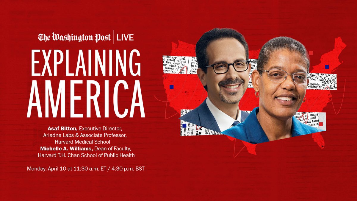 Why is life expectancy declining in the United States? @Asaf_Bitton joins @HarvardChanDean and @FrancesSSellers on @PostLive to discuss what's driving the decline and what can be done about it. Monday, 4/10 at 11:30am EDT: bittonwilliamsapril2023.splashthat.com