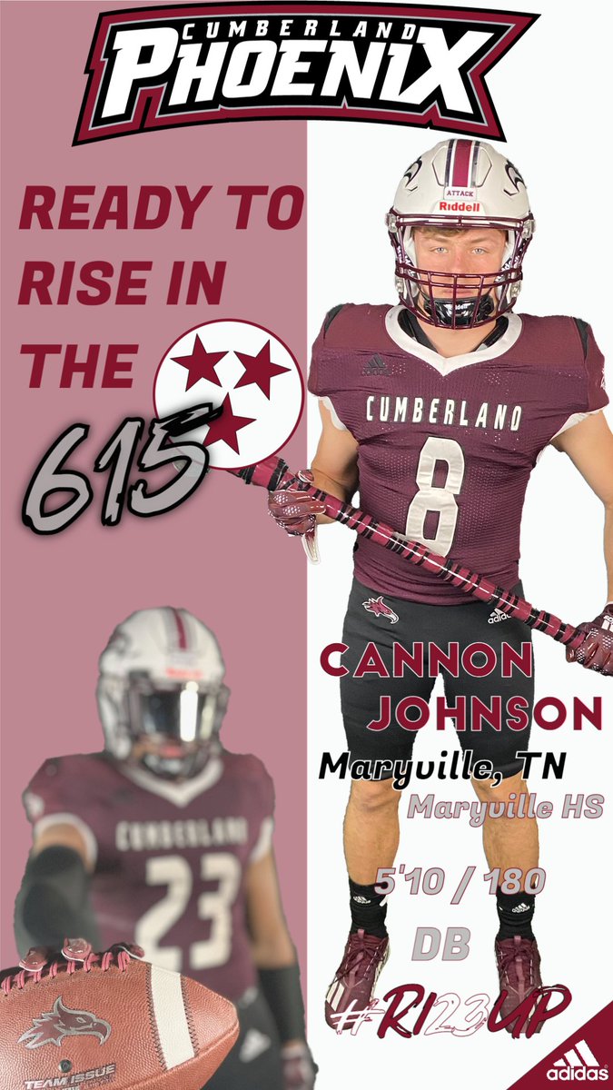 🚨🔥NATIONAL SIGNING DAY '23🔥🚨 

CU 🏈 is adding "FUEL" to the 🔥🔥🔥...  

Welcome to the Phoenix Family: 
Cannon Johnson - DB - Maryville HS  

#RI23UP #865to615 #RecruitTN