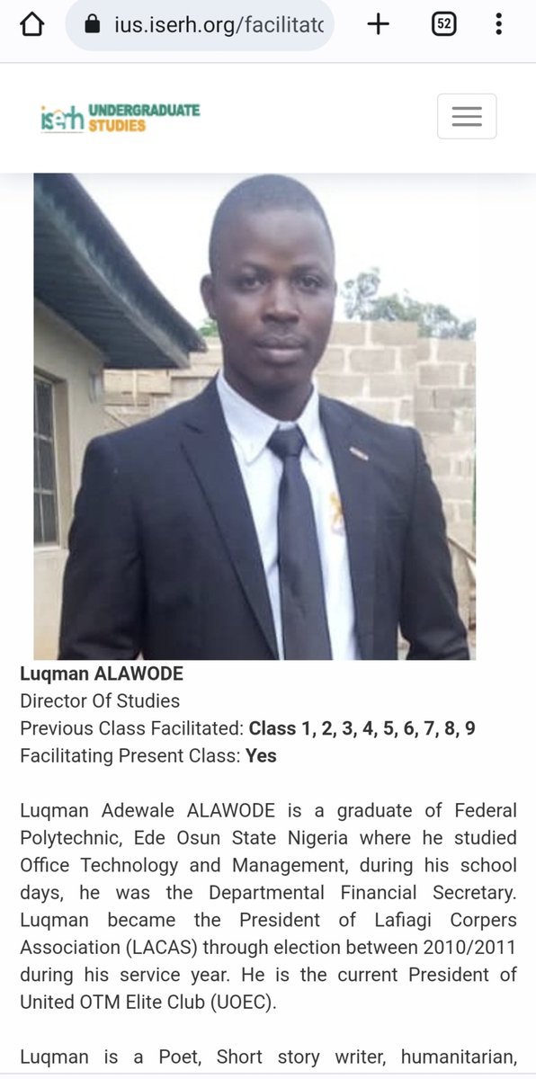 ISERH (@iserhnigeria) on Twitter photo 11th #iusclass10 Assessments
The Scholars of ISERH Undergraduate Studies Class 10 had a class on OWN YOUR FUTURE on Saturday April 1st, facilitated by <a href="/Writeaholic01/">Luqman A. Alawode</a> - ISERH Director of Studies
Our Scholars shall be reviewing the lecture 11th #iusclass10 Assessments
The Scholars of ISERH Undergraduate Studies Class 10 had a class on OWN YOUR FUTURE on Saturday April 1st, facilitated by <a href="/Writeaholic01/">Luqman A. Alawode</a> - ISERH Director of Studies
Our Scholars shall be reviewing the lecture