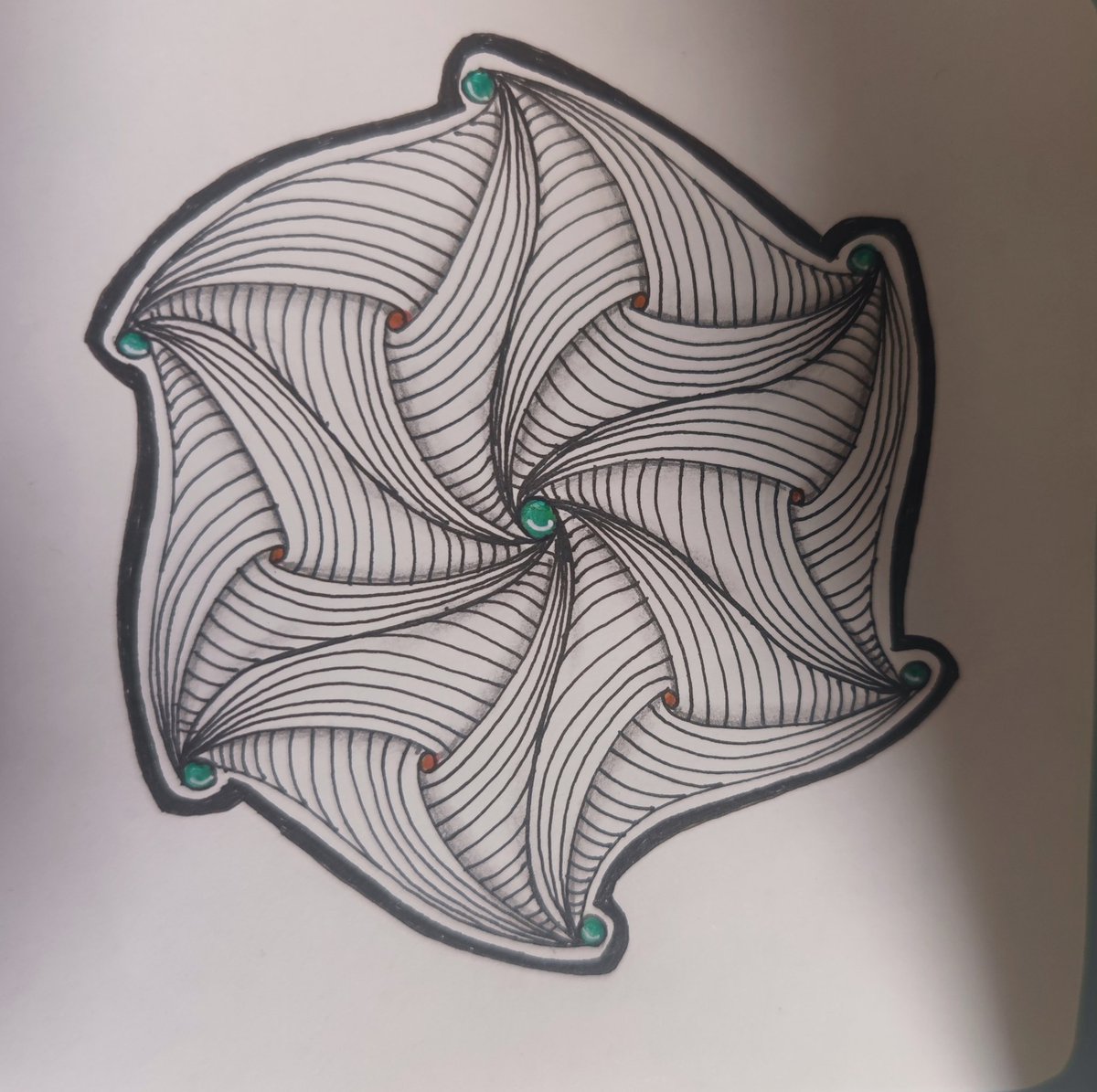 Zentangle challenge - 1      #zentangle #linedraw #creativedrawing