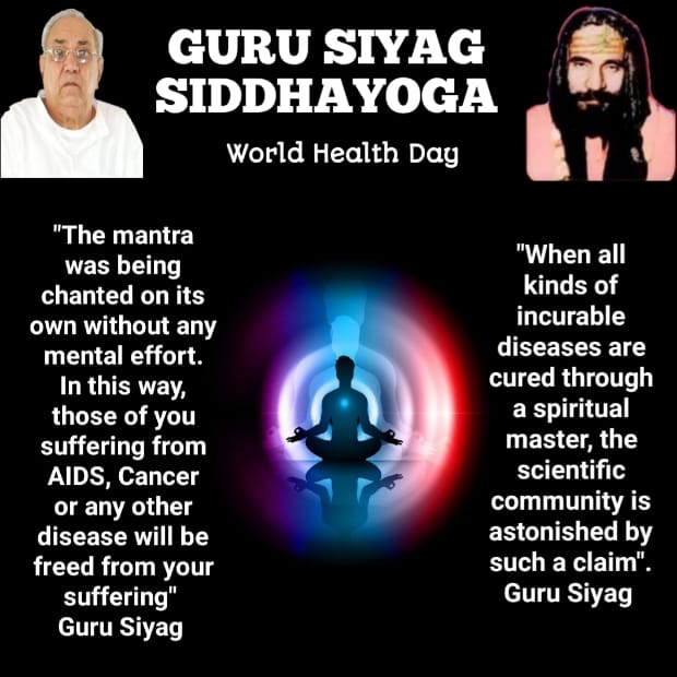 By practicing Guru Siyag Siddhayoga imparted by Kalki Avatar Guru Siyag we can positively influence our chakras, our health, and our lives."
#worldhealthdayforall