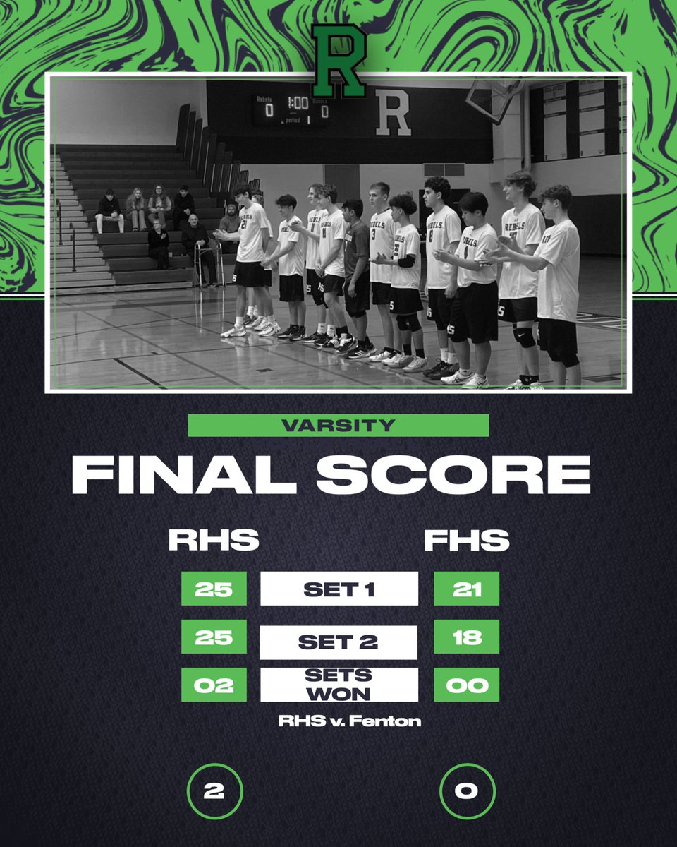 RHSBOYSVB's tweet photo. Final v. Fenton! Go Rebels! https://t.co/qwuhgfAPRA