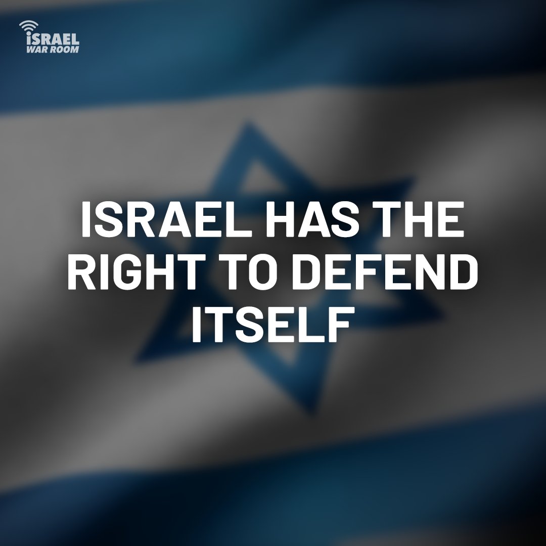 IsraelWarRoom's tweet photo. 📢 Israel has the right to defend itself. https://t.co/9M7rC1ojYK
