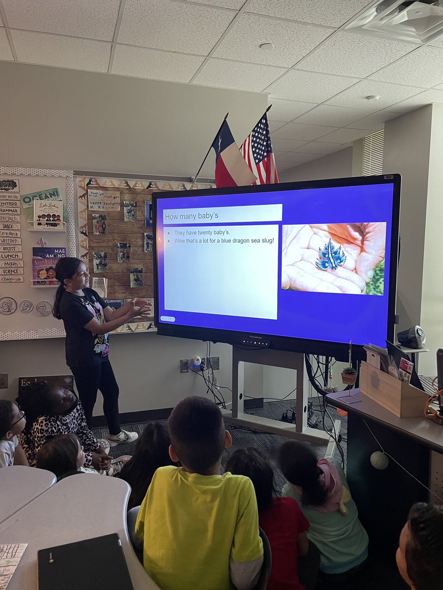 Look at these presenters in #MsRodriguez’s second grade classroom! #ResearchProjects #PresentationSkills 🤩 @FelderTamera @CarrieAnneEd