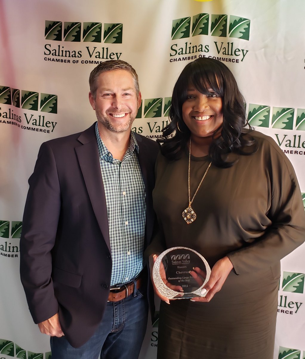 Congrats to Andrea Bailey and @Chevron!  Both were honored today by the @SalinasChamber as the Large Business of the Year.  Andrea works tirelessly making her community a better place!  
#powerineverybody #chevron #community #salinas #Montereycounty #humanenergycompany