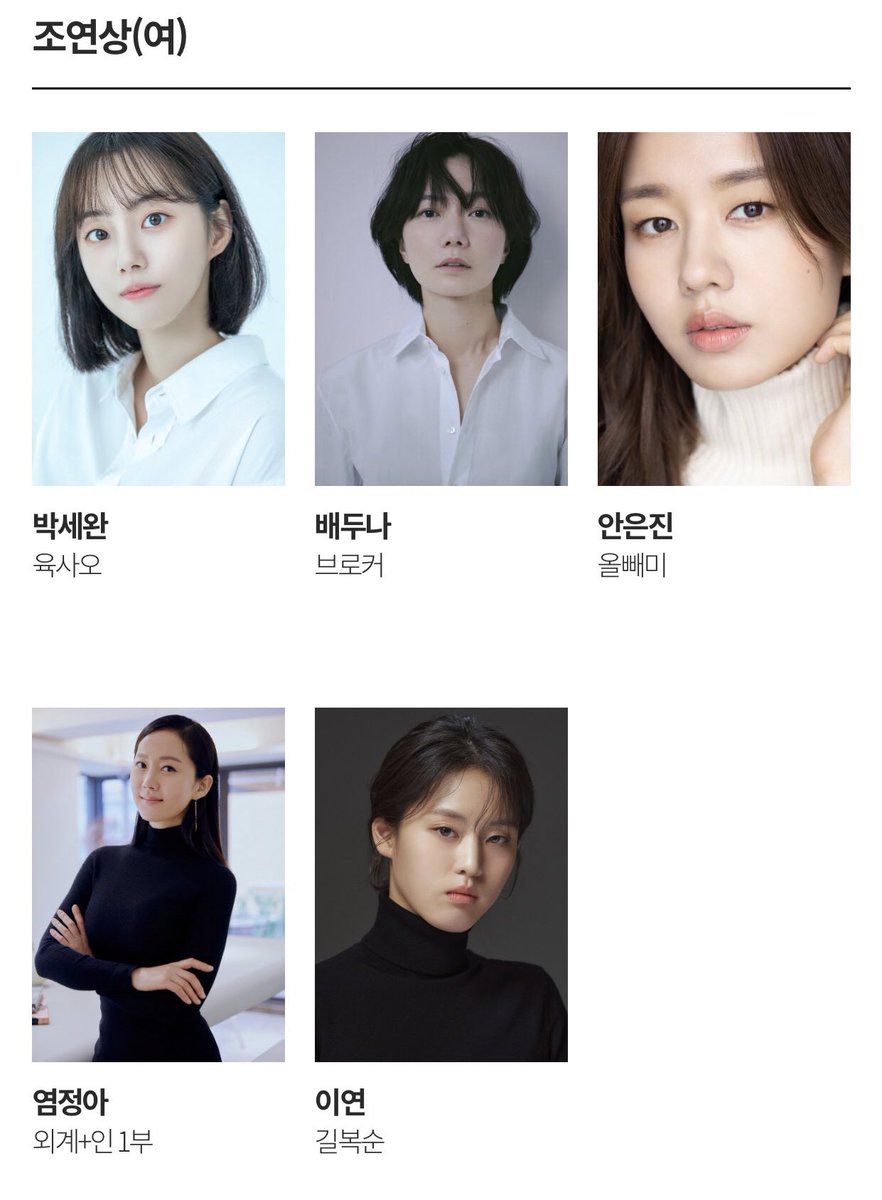 Bae Doona is nominated for Best Supporting Actress for her role Detective Soo-jin in Broker (2022) under Film at the 59th Baeksang Arts Awards! 🎉

#BaeDoona #배두나 
#59thBaeksangArtsAwards
