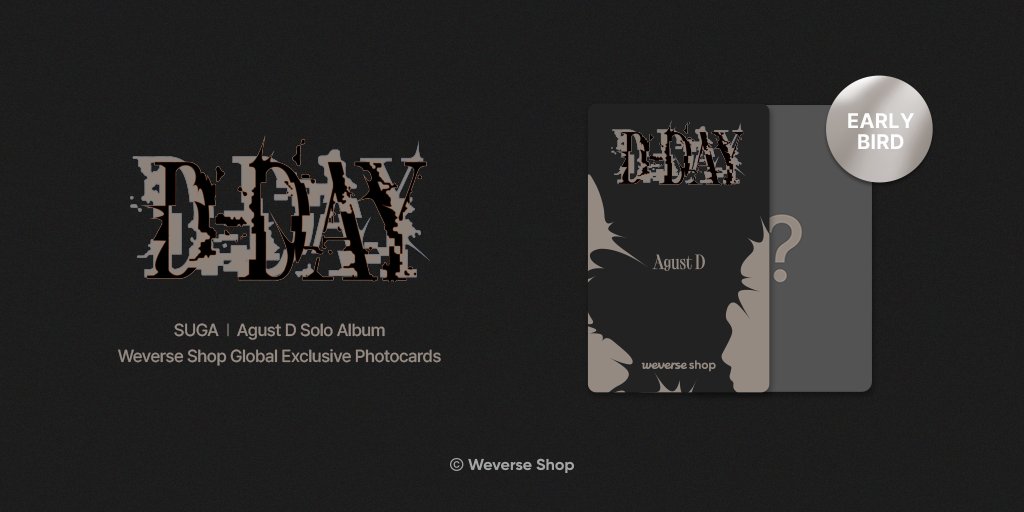 Agust D - D-DAY [1st Album - Weverse Albums Ver.]