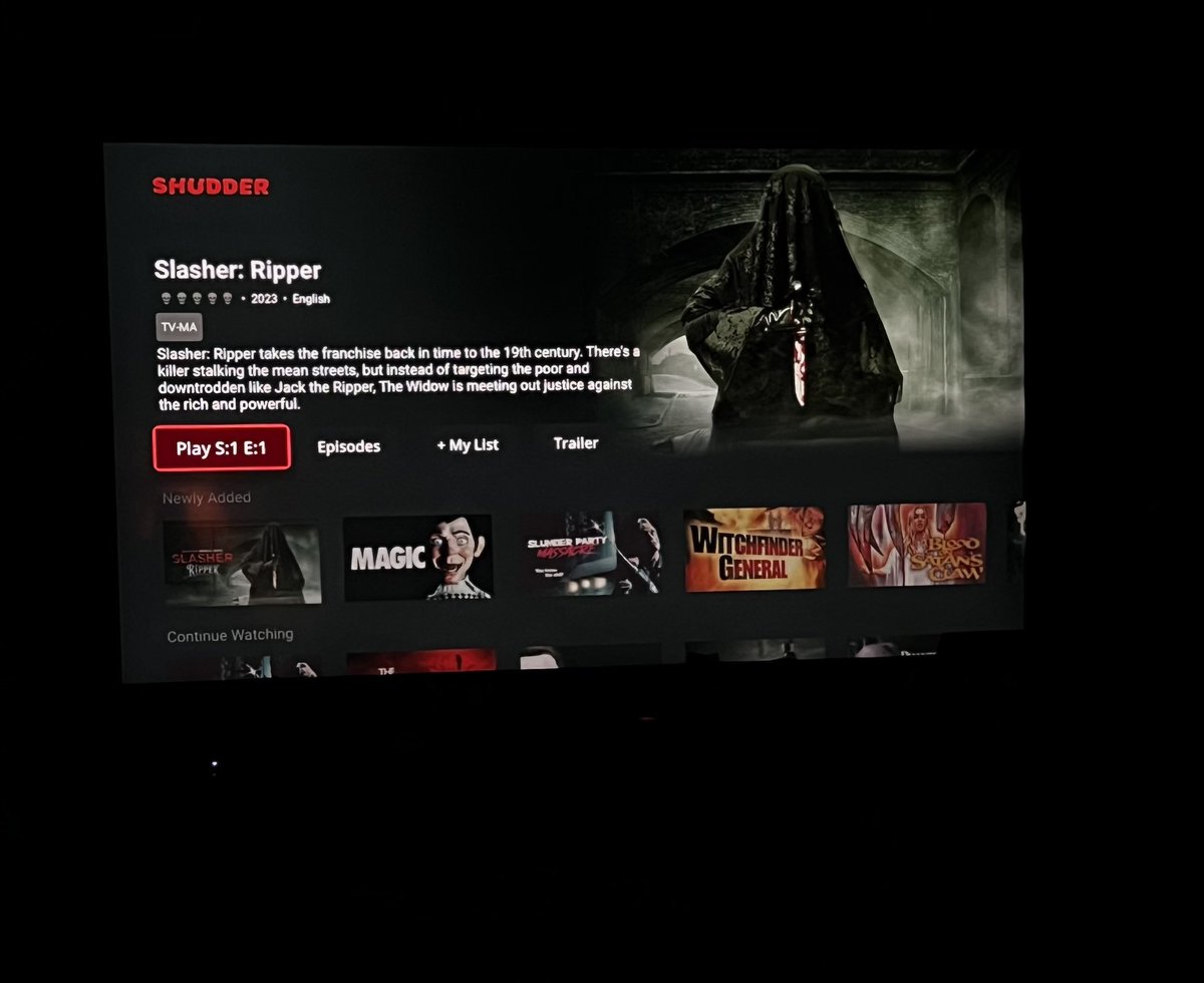 ohheyitschase's tweet photo. #NW Slasher: Ripper @Shudder #slasher #slasherseries #SlasherRipper #slashershudder #horror https://t.co/WcIfZTgGEQ