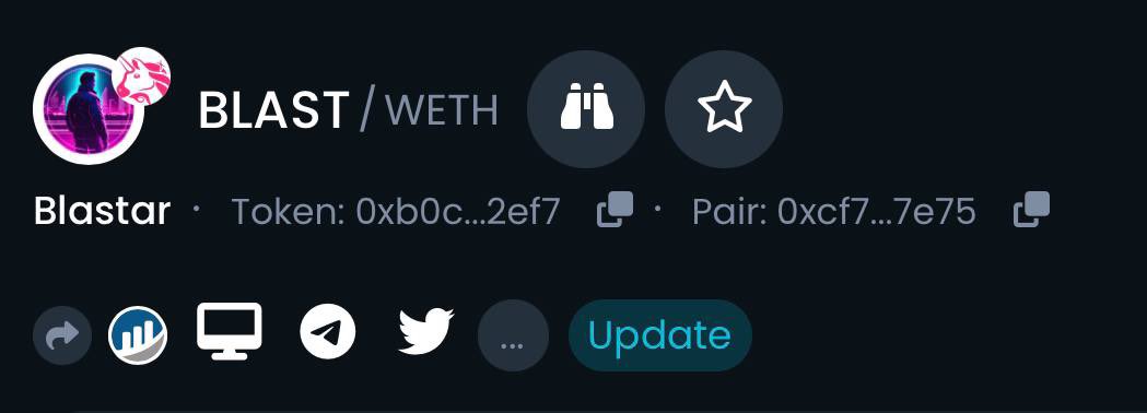 BlastarETH's tweet image. $BLAST off initiated:

1. Liquidity Burnt
2. Contract Renounced
3. Dextools updated