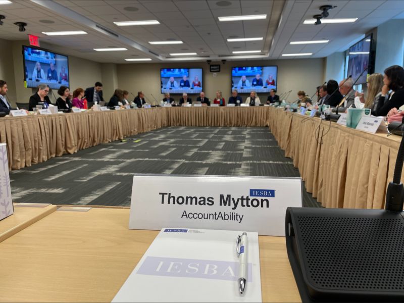 AccountAbility's Tom Mytton and Peppi-Emilia Airike participated in the International Ethics Standards Board for Accountants (IESBA) New York roundtable today. #governance #sustainability