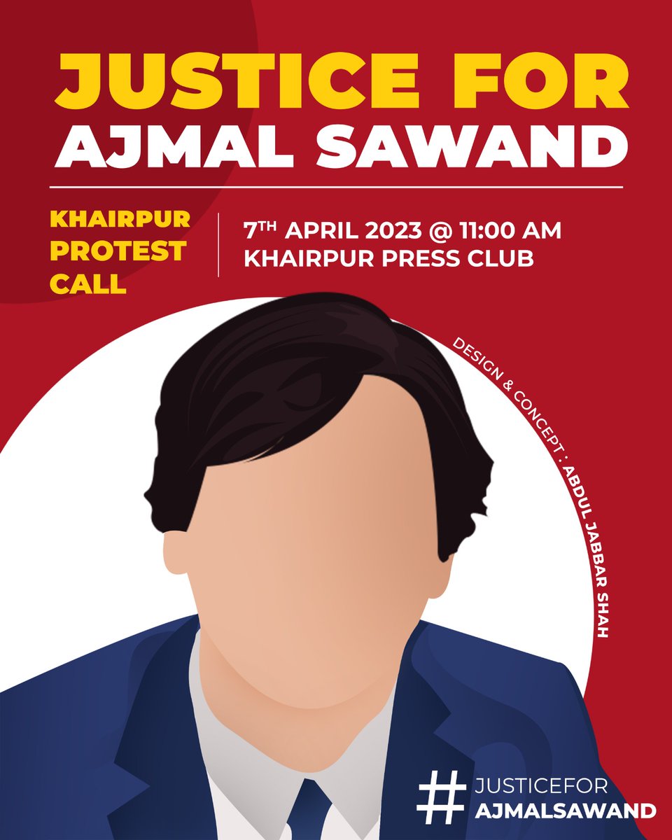 Riaz_Manglo's tweet image. #WakeUpCall #CallforProtest #Khairpur 
Civil Society Khairpur announced a call for Protest for #justice4ajmal #wakeupiba Time:11:00am, Venue: Press Club Khairpur
Friends from #Larkano #Shikarpur #Ghotki #Hyderabad #Dadu #Nawabshah come out for #JusticeForDrAjmalSawand