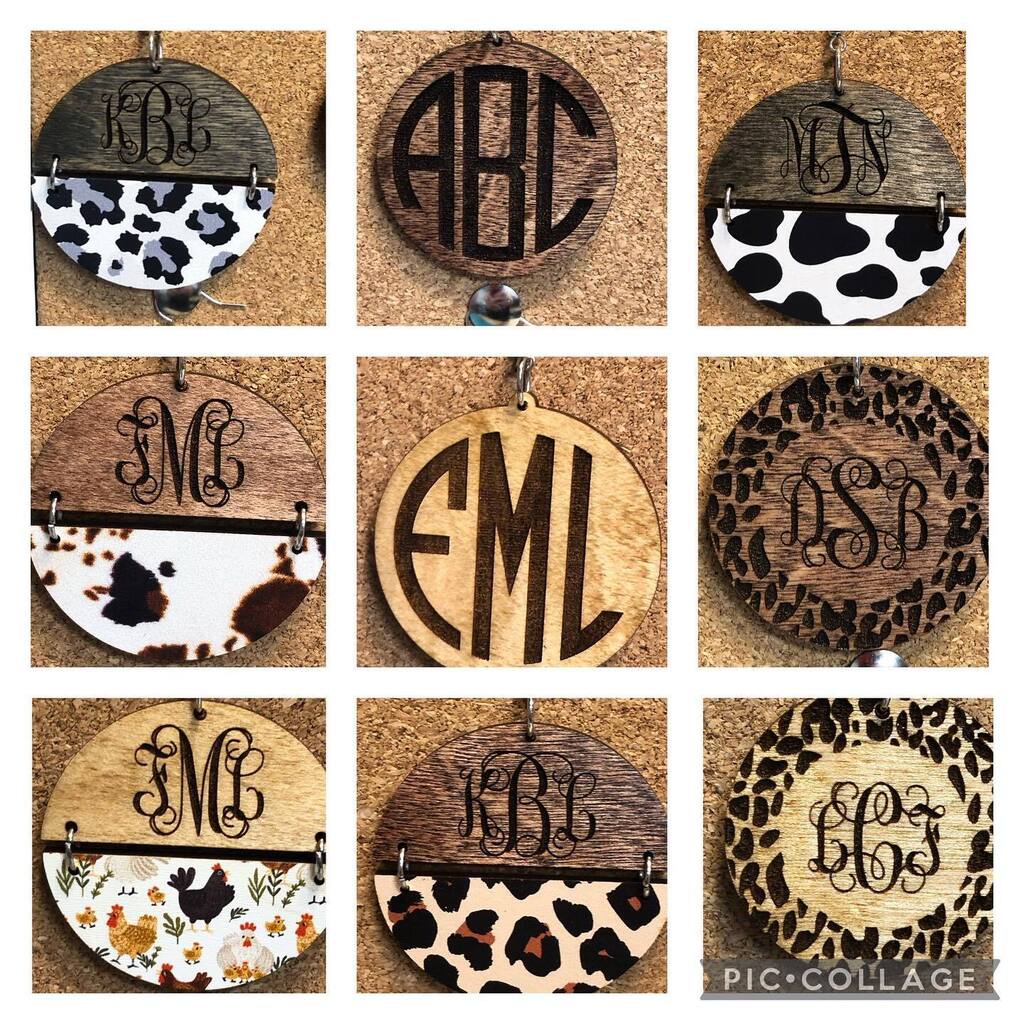 kabs_korner's tweet photo. Coming next week to @whiteststationmercantile and @palletplacellc many options in design and color, monogram earrings. #kabskornercustoms #whiteststationmercantile #spreadlovenothate #beagoodhuman #shopsmall #shoplocal. https://t.co/6npIDmHN93 https://t.co/obLzD2EuZD