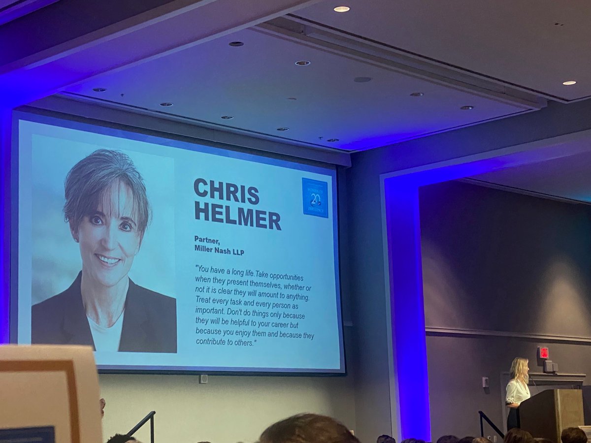 MillerNashLLP's tweet photo. Please join us in congratulating #PDX partner Chris Helmer, selected as a 2023 Women of Influence honoree by the @PDXBIZJournal. 

Read our full release: https://t.co/oWUVi8pXyo.

(1/3) https://t.co/jcOHsUuX6B