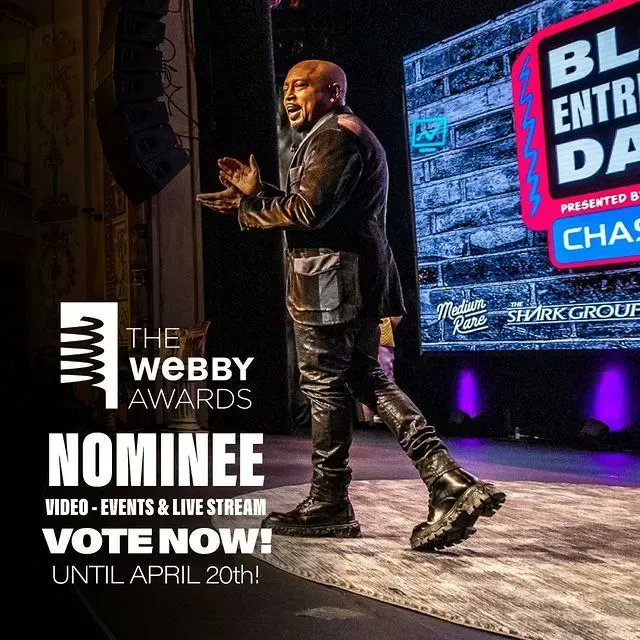 BlackEntrepDay's tweet photo. We have been nominated for @thewebbyawards for the THIRD year in a row. It's amazing and humbling to see how this event and mission has resonated with millions of viewers year after year. ⁣

Voting is open until April 20th: https://t.co/gvKbWsw2js https://t.co/81BmKhSiDe