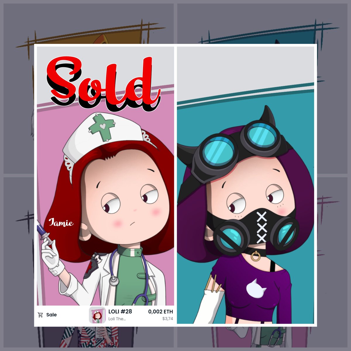 OMG 😭 SOLD 🙇👒👒

#lolinft Sold 👒👒 by amazing people 🔥👒
This friend is amazing 🔥
<a href="/jamiecolour/">.</a>
<a href="/jamiecolour/">.</a>
Thank you so much 😚

Let's go follow 👆👆

ONLY 1 LEFT 👇👇
opensea.io/assets/matic/0…
Thank you so much 😍👒👒
#lolinft #NFT #VERTICALNFT #GlitchGang