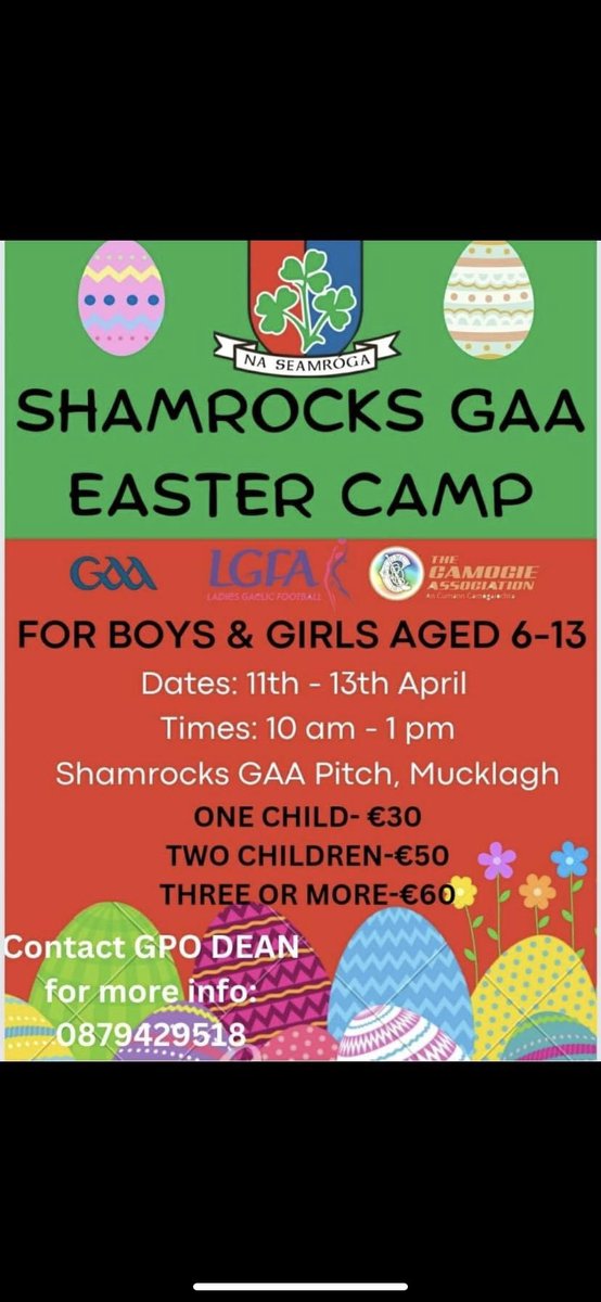 Only 20 places left in our Easter camps make sure to sign the kids up🐣🐣