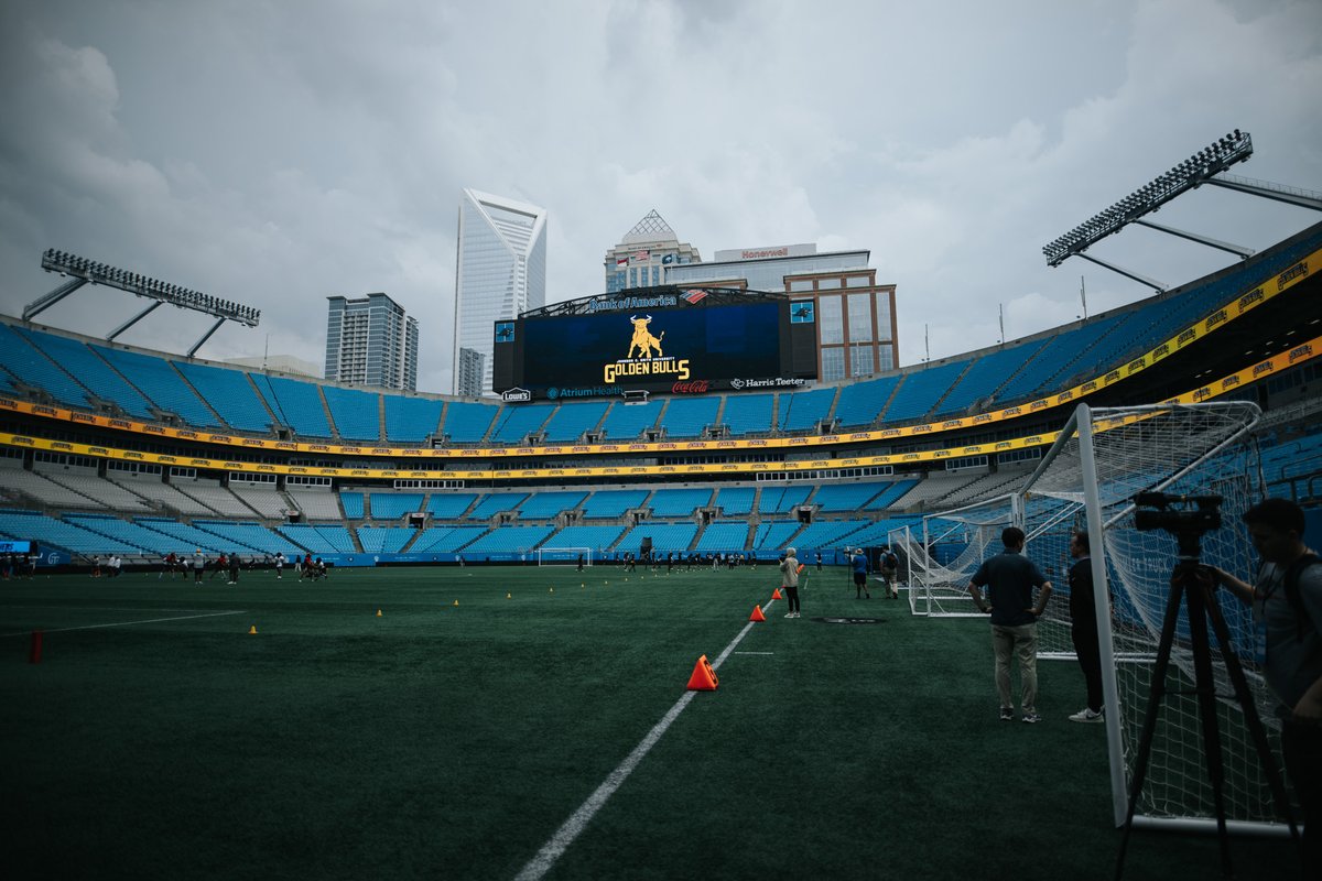 The Golden Bulls in 'The Bank'...

Today, <a href="/JCSUniversity/">Johnson C. Smith U.</a> Football held its spring practice inside Bank of America Stadium, while school officials replace grass at McGirt Field with turf. 

The team has been holding its practices at West Charlotte High School. <a href="/JCSUSports/">JCSU Athletics</a> <a href="/wsoctv/">WSOCTV</a>