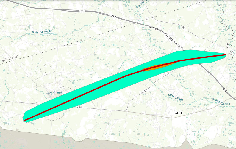 NickKrasz_Wx's tweet photo. A violent tornado struck Pembroke, GA on April 5th, 2022, attaining mid-range EF4 intensity with wind speeds up to 185 mph. This tornado traveled 14.4 mi and had a peak width of 1300 yds. There were 12 injuries and 1 fatality. https://t.co/9ogjFcgBwi