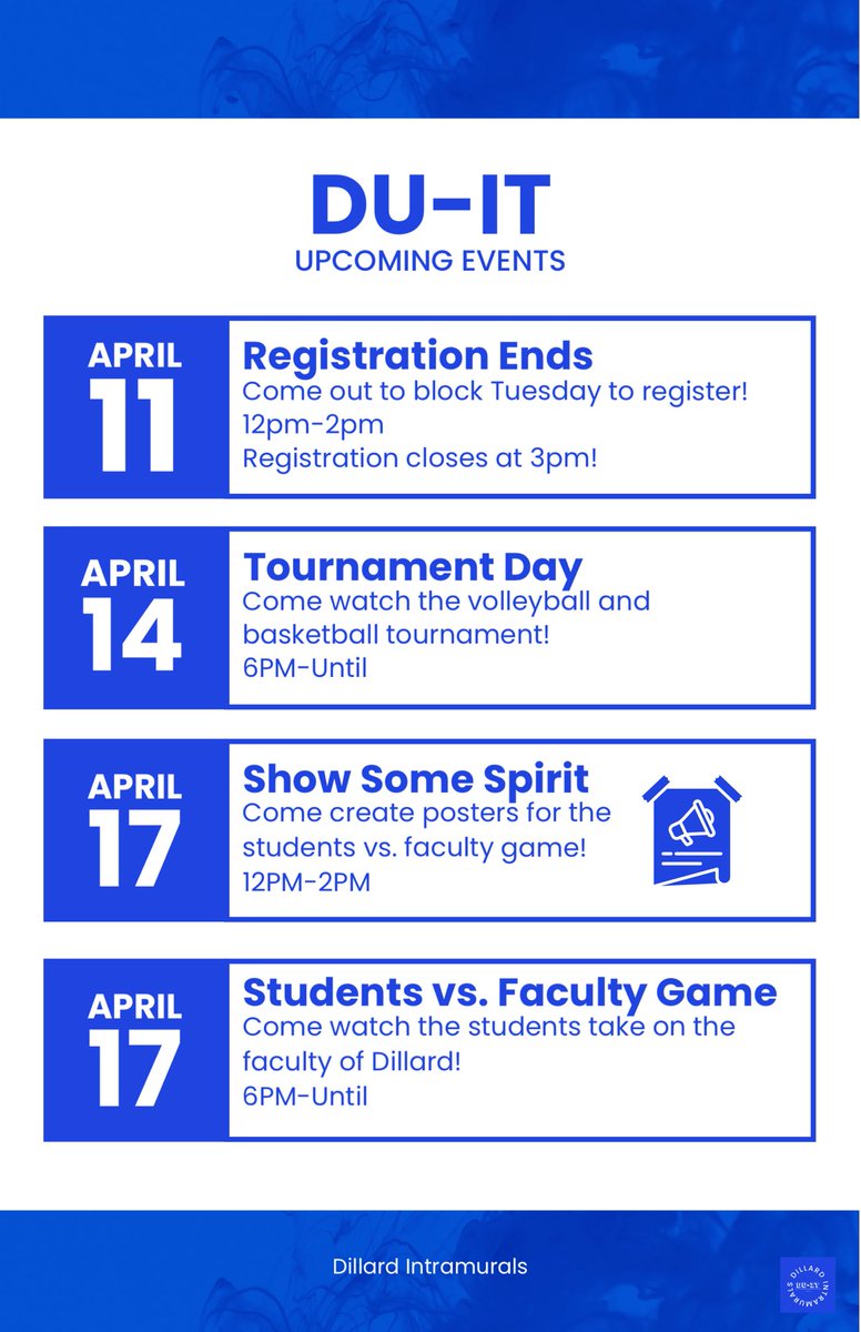 We have a couple of events on the way🤭, so come and support us and your fellow bleu devils! We can’t wait to see you all there!